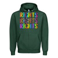 Sports Green rights rights rights (pride) Zipper Hoodie - Zillion Design Studio