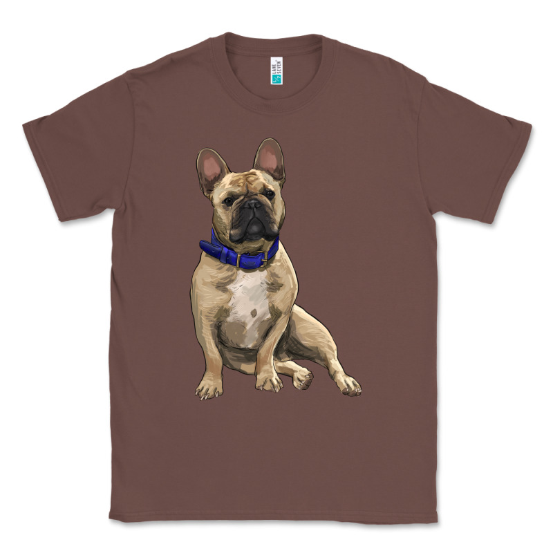 French Bulldog With Royal Blue Classic Tee by RanaPortraitStore | Teevron