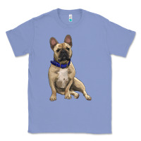 Colony Blue french bulldog with royal blue Classic Tee - RanaPortraitStore
