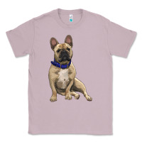 Lilac french bulldog with royal blue Classic Tee - RanaPortraitStore