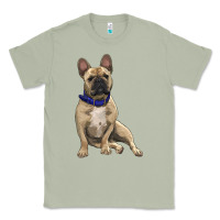 Matcha french bulldog with royal blue Classic Tee - RanaPortraitStore