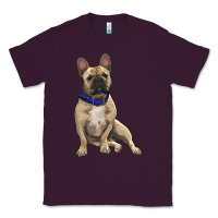 Plum french bulldog with royal blue Classic Tee - RanaPortraitStore