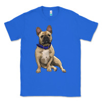 True Royal french bulldog with royal blue Classic Tee - RanaPortraitStore