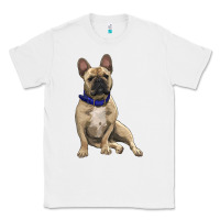 White french bulldog with royal blue Classic Tee - RanaPortraitStore