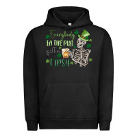 Pigment Black everybody in the pub gettin' tipsy Urban Hoodie - MaliasSmallBusiness