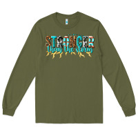 Army Green stronger than the storm Long Sleeve Tee - texasbilliewilder