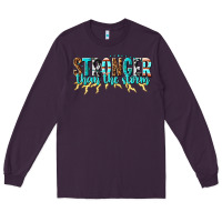 Plum stronger than the storm Long Sleeve Tee - texasbilliewilder