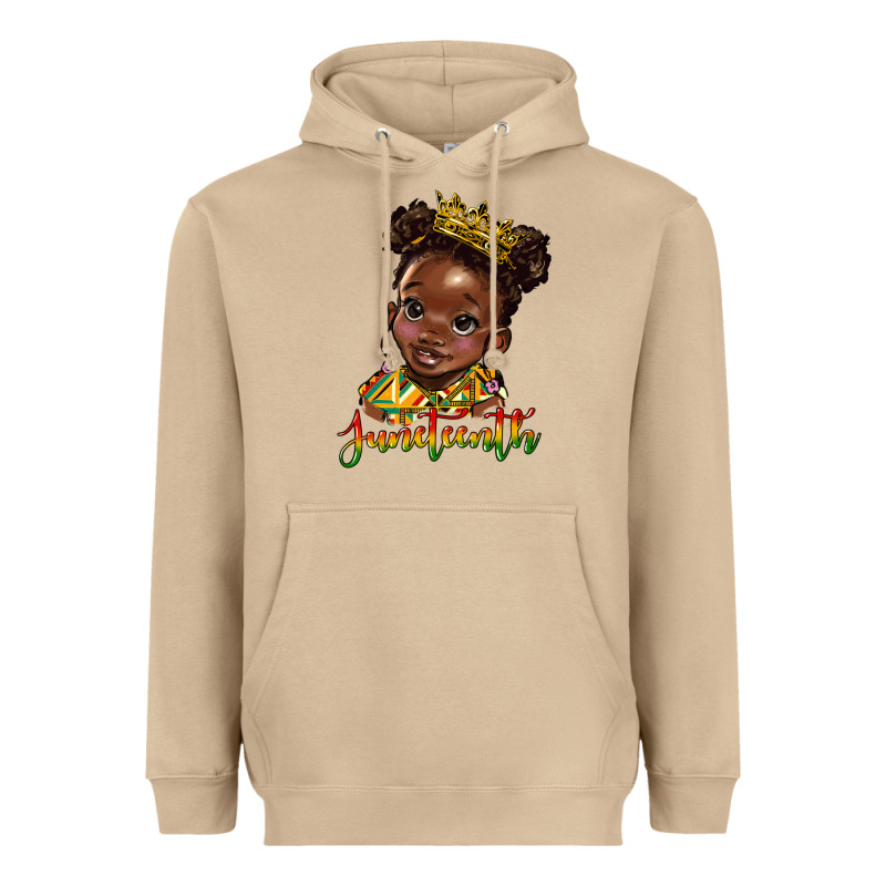 Juneteenth Black Girl Heavyweight Hoodie by HRA Design Shop | Teevron