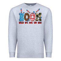 Heather Grey boom bitch get out the way Premium Sweatshirt - AdoDesignShop