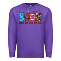 Purple boom bitch get out the way Premium Sweatshirt - AdoDesignShop