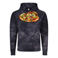 Cloud Black big pizza Vintage Hoodie - AdoDesignShop