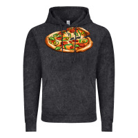 Vintage Black big pizza Vintage Hoodie - AdoDesignShop