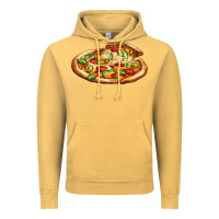 Vintage Mustard big pizza Vintage Hoodie - AdoDesignShop