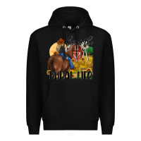 Black livin the rural life Premium Hoodie - MaliasSmallBusiness