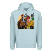 Blue Mist livin the rural life Premium Hoodie - MaliasSmallBusiness