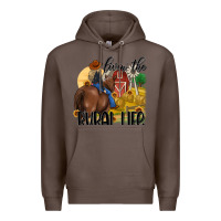 Coffee livin the rural life Premium Hoodie - MaliasSmallBusiness