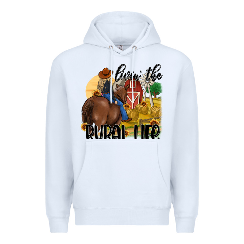 Livin The Rural Life Premium Hoodie by MaliasSmallBusiness | Teevron