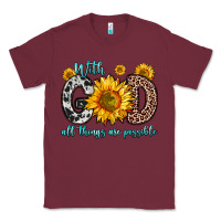 Burgundy with god all things are possible sunflower Classic Tee - Zillion Design Studio