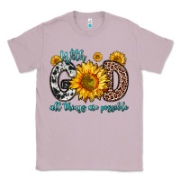 Lilac with god all things are possible sunflower Classic Tee - Zillion Design Studio
