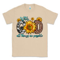 Mushroom with god all things are possible sunflower Classic Tee - Zillion Design Studio