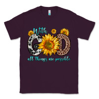 Plum with god all things are possible sunflower Classic Tee - Zillion Design Studio
