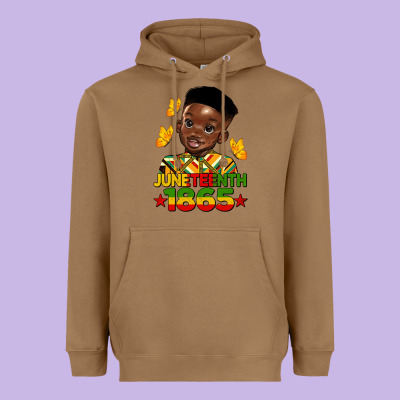 Juneteenth 1865 Black Boy Heavyweight Hoodie Designed By Hra Design Shop