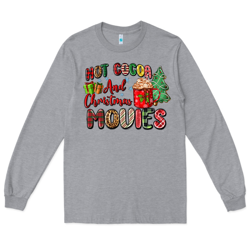 Hot Cocoa And Christmas Movies Long Sleeve Tee by Zillion Design Studio | Teevron