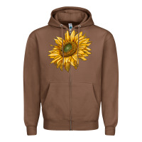 Chestnut sunflower Zipper Hoodie - RanaPortraitStore