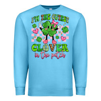 Ocean Blue i'm the cutest clover in the patch Premium Sweatshirt - Artiststas