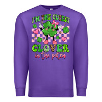 Purple i'm the cutest clover in the patch Premium Sweatshirt - Artiststas