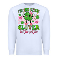 White i'm the cutest clover in the patch Premium Sweatshirt - Artiststas