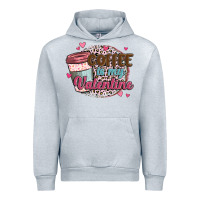 Heather Grey coffee is my valentine Urban Hoodie - MaliasSmallBusiness