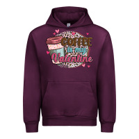 Mauve Wine coffee is my valentine Urban Hoodie - MaliasSmallBusiness