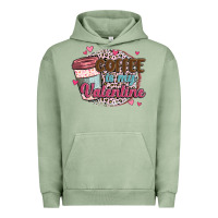 Pigment Oil Green coffee is my valentine Urban Hoodie - MaliasSmallBusiness