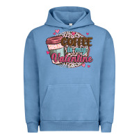 Pigment Pebble Blue coffee is my valentine Urban Hoodie - MaliasSmallBusiness