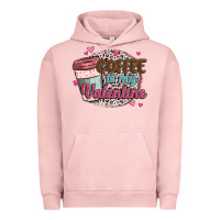 Pigment Salmon coffee is my valentine Urban Hoodie - MaliasSmallBusiness