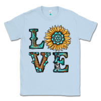 Dusty Blue sunflower love Classic Tee - RanaPortraitStore