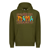 Army Green Leopard Sunflower Mama Premium Hoodie - RanaPortraitStore
