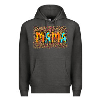 Charcoal Heather Leopard Sunflower Mama Premium Hoodie - RanaPortraitStore