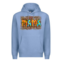Colony Blue Leopard Sunflower Mama Premium Hoodie - RanaPortraitStore