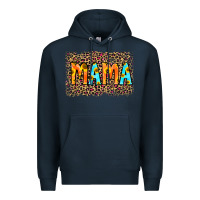 Navy Leopard Sunflower Mama Premium Hoodie - RanaPortraitStore