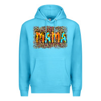 Ocean Blue Leopard Sunflower Mama Premium Hoodie - RanaPortraitStore