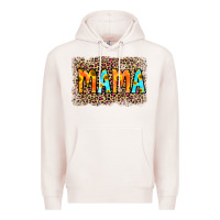 Pale Pink Leopard Sunflower Mama Premium Hoodie - RanaPortraitStore