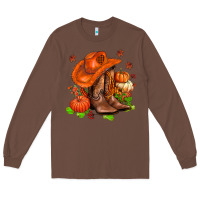 Chestnut fall pumpkins  cowgirl  and roses Long Sleeve Tee - AdoDesignShop