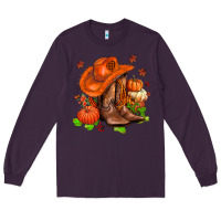 Plum fall pumpkins  cowgirl  and roses Long Sleeve Tee - AdoDesignShop