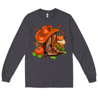 Smoke fall pumpkins  cowgirl  and roses Long Sleeve Tee - AdoDesignShop