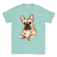 Seafoam french bulldog sitting Classic Tee - RanaPortraitStore