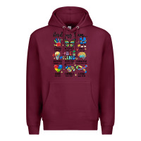 Burgundy god says  am autism Premium Hoodie - MaliasSmallBusiness