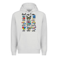 Dove Grey god says  am autism Premium Hoodie - MaliasSmallBusiness