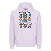 Lilac god says  am autism Premium Hoodie - MaliasSmallBusiness
